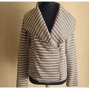 Women’s Mystree Striped Moto Jacket Size Small